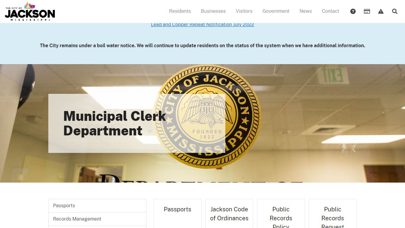 Municipal Clerk Department - Jackson, MS